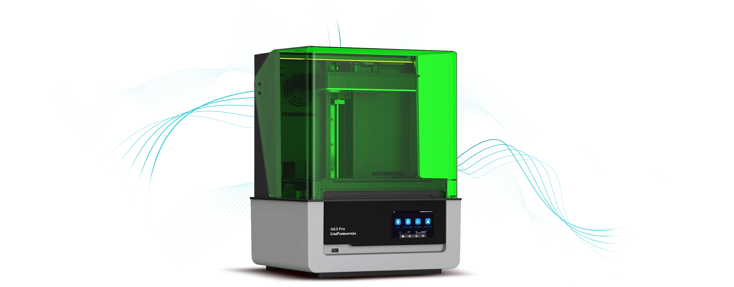 Uniformation GK3 Pro 3D-Drucker mit laufendem Dentaldruck